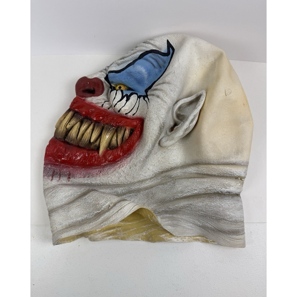 Psycho Murder Clown Latex Mask Adult One Size Halloween Costume Rubies 2010 - Picture 9 of 11